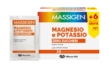MASSIGEN MAGNESIO E POTASSIO ZERO ZUCCHERI 24 BUSTINE + 6 GRATIS - farmavitality.it