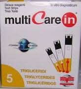TEST TRIGLICERIDI MULTICARE IN STRISCE CON ASPIRAZIONE CAPIILLARE 5 PEZZI - farmavitality.it