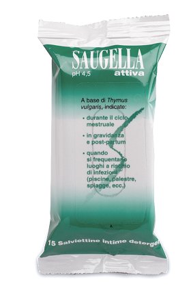 SAUGELLA ATTIVA SALVIETTINE 15 BUSTINE - farmavitality.it