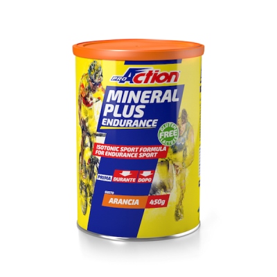 PROACTION MINERAL PLUS ENERGETICO E SALINO ISOTONICO ALL'ARANCIA 450 G - farmavitality.it