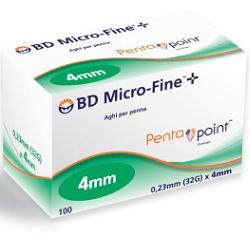 AGO PER PENNA DA INSULINA BD MICROFINE PENTAPOINT GAUGE 32 4 MM 100 PEZZI - farmavitality.it