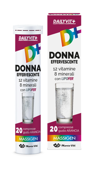 DAILYVIT+ MULTIVITAMINICO E MULTIMINERALE DONNA EFFERVESCENTE 20 COMPRESSE - farmavitality.it