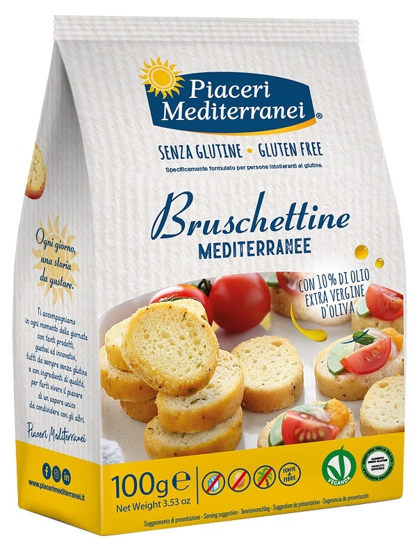 PIACERI MEDITERRANEI BRUSCHETTINE 100 G - farmavitality.it