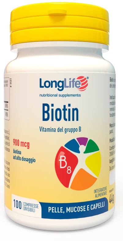 LONGLIFE BIOTIN 900 MCG 100 COMPRESSE - farmavitality.it
