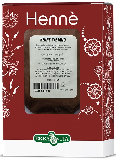 HENNE COLORANTE CAPELLI CASTANO 100 G - farmavitality.it