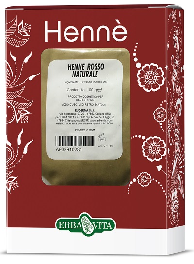 HENNE COLORANTE CAPELLI ROSSO NATURALE 100 G - farmavitality.it