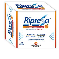 RIPRESA 30BUST 10G INTEGRATORE ALIMENTARE DI MAGNESIO E POTASSIO BUSTINE EFFERVESCENTI UTILE NEGLI STATI DI STANCHEZZA - farmavitality.it