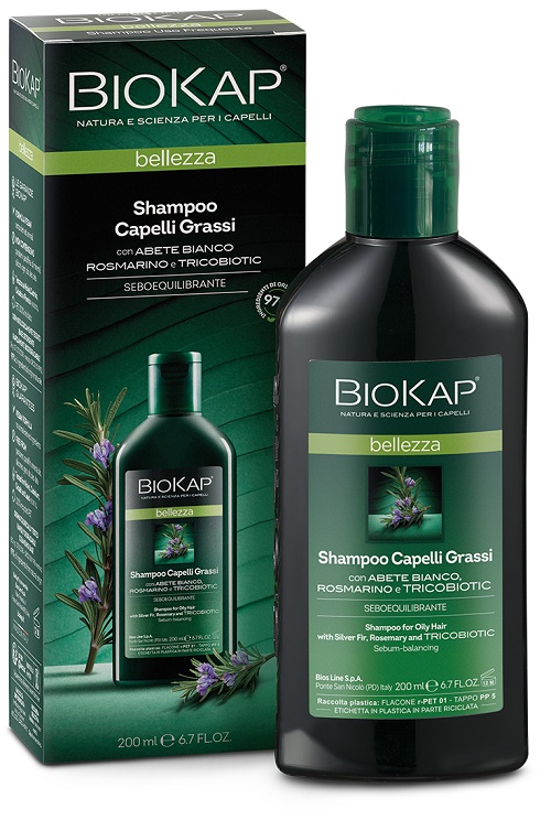 BIOKAP BELLEZZA SHAMPOO CAPELLI GRASSI CON TRICOBIOTIC 200 ML - farmavitality.it