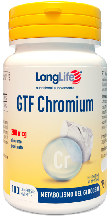 LONGLIFE GTF CHROMIUM 100 COMPRESSE RIVESTITE - farmavitality.it