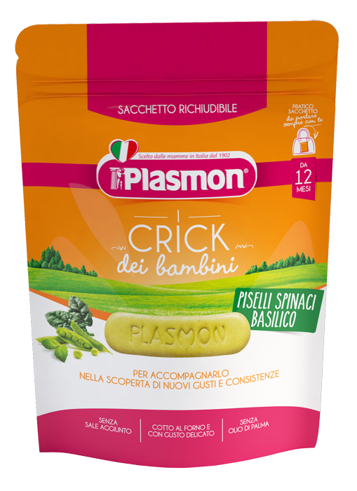 PLASMON CRICK SPINACI E PISELLI 100 G - farmavitality.it