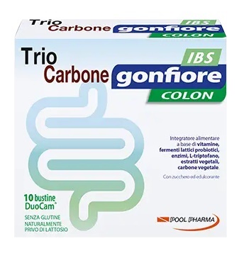 TRIOCARBONE GONFIORE IBS 10 BUSTE DUOCAM DA 2 G + 1,5 G - farmavitality.it