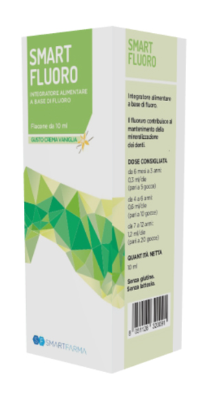 SMART FLUORO GOCCE 10 ML GUSTO CREMA VANIGLIA - farmavitality.it