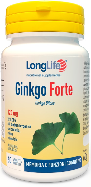 LONGLIFE GINKGO FORTE 60 TAVOLETTE - farmavitality.it