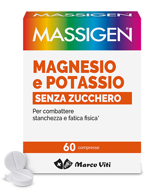 MASSIGEN MAGNESIO POTASSIO SENZA ZUCCHERI 60 COMPRESSE - farmavitality.it