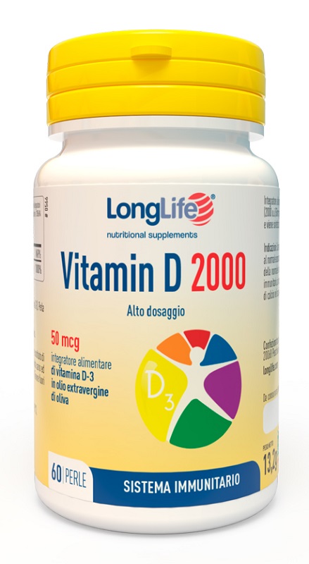 LONGLIFE VITAMIN D 2000 UI 60 PERLE - farmavitality.it