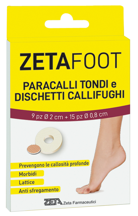 ZETAFOOT PARACALLO TONDO 9 PEZZI + DISCHETTO CALLIFUGO 15 PEZZI - farmavitality.it