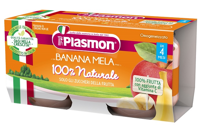 PLASMON OMOGENEIZZATO BANANA MELA 2 X 80 G - farmavitality.it