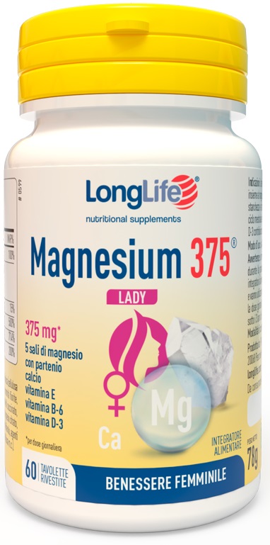 LONGLIFE MAGNESIUM 375 LADY 60 TAVOLETTE - farmavitality.it