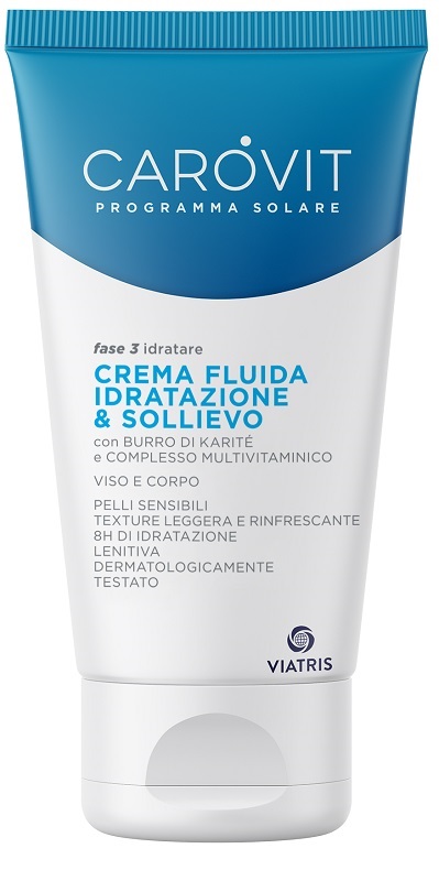 CAROVIT PROGRAMMA SOLARE CREMA FLUIDA IDRATAZIONE & SOLLIEVO 150 ML - farmavitality.it