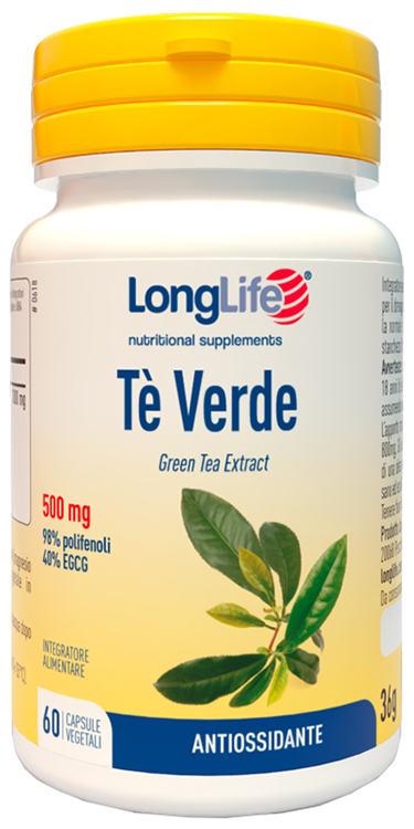 LONGLIFE TE' VERDE 500MG 60 CAPSULE - farmavitality.it