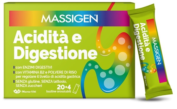 MASSIGEN ACIDITA' E DIGESTIONE 24 STICKPACK - farmavitality.it