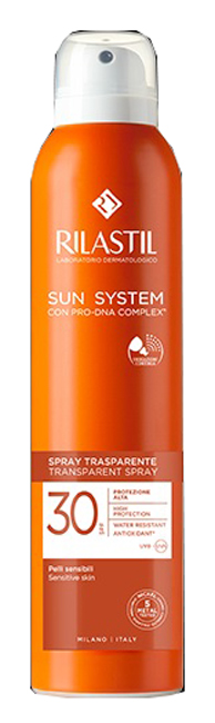 RILASTIL SUN SYSTEM TRANSPARENT SPRAY SPF30 200 ML - farmavitality.it