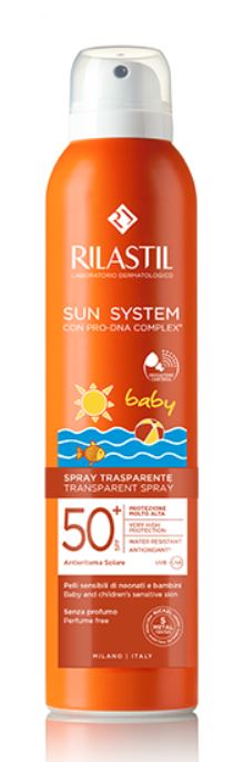 RILASTIL SUN SYSTEM BABY TRANSPARENT SPRAY SPF50+ 200 ML - farmavitality.it
