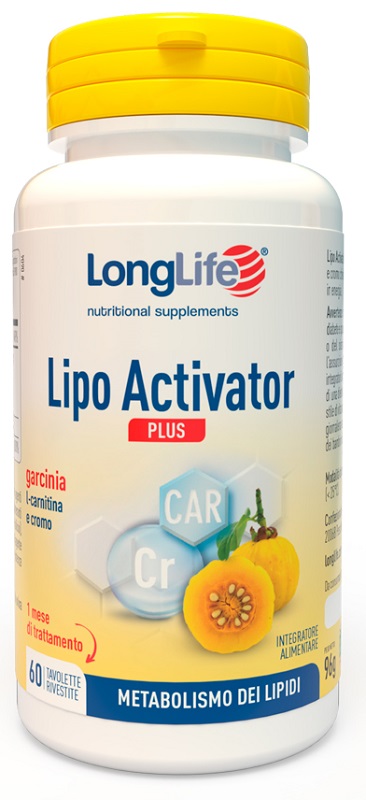 LONGLIFE LIPO ACTIVATOR PLUS 60 TAVOLETTE RIVESTITE DA 1,6 G - farmavitality.it