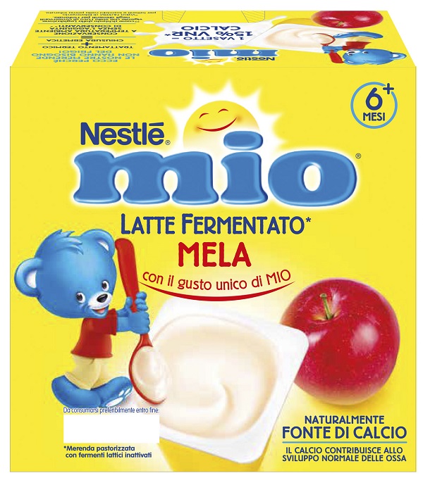 MIO MERENDA LATTE FERMENTATO MELA 4 PEZZI DA 100 G - farmavitality.it