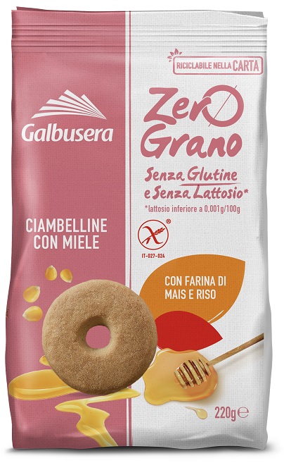 ZEROGRANO FROLLINI CIAMBELLINE MIELE 220 G - farmavitality.it