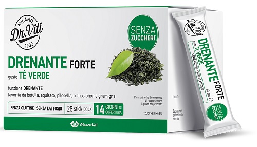 DR VITI DRENANTE FORTE TE VERDE 28 STICK PACK SENZA ZUCCHERI - farmavitality.it