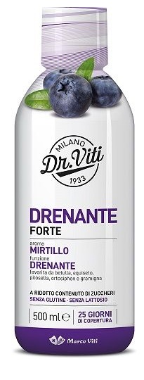 DR VITI DRENANTE FORTE MIRTILLO 500 ML SENZA ZUCCHERI - farmavitality.it