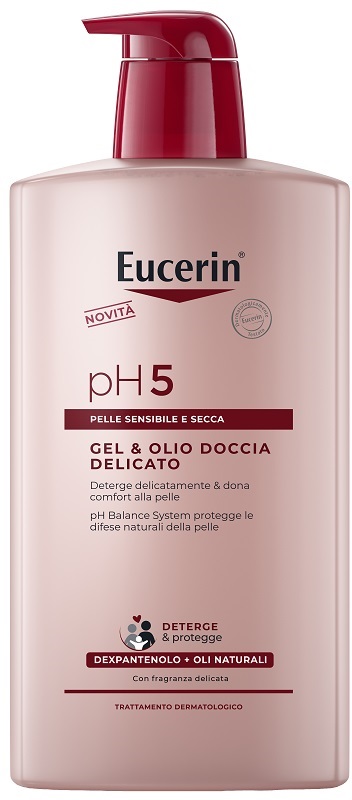 EUCERIN GEL & OLIO DOCCIA DELICATO 1 LITRO - farmavitality.it