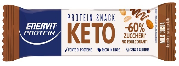 ENERVIT PROTEIN SNACK KETO MILK COCOA 35 G - farmavitality.it