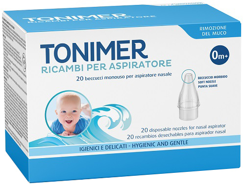 RICAMBI ASPIRATORE NASALE TONIMER 20 PEZZI - farmavitality.it