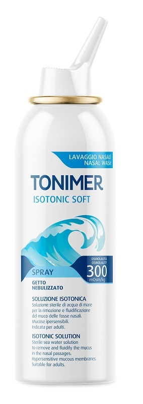 SOLUZIONE ISOTONICA ACQUA DI MARE TONIMER ISOTONIC SOFT OSMOLALITA' 300 MOSM/KG SPRAY 100 ML - farmavitality.it