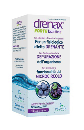 DRENAX FORTE MIRTILLO E UVA 15 BUSTINE - farmavitality.it