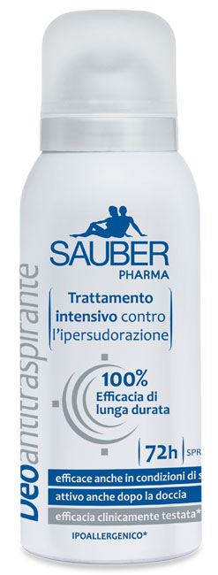 SAUBER ANTITRASPIRANTE 72 ORE SPRAY - farmavitality.it