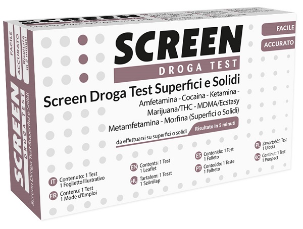 DROGA TEST RILEVA 7 DROGHE SU SUPERFICI O POLVERI SCREEN DROGA TEST SUPERFICI E POLVERI - farmavitality.it