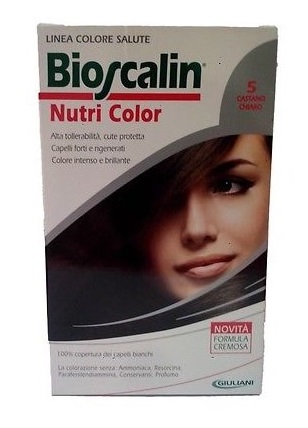 BIOSCALIN NUTRI COLOR 5 CASTANO CHIARO SINCROB 124 ML - farmavitality.it
