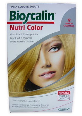 BIOSCALIN NUTRI COLOR 9 BIONDO CHIARISSIMO SINCROB 124 ML - farmavitality.it