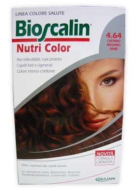 BIOSCALIN NUTRI COLOR 4,64 CASTANO MOGANO RAME 124 ML - farmavitality.it