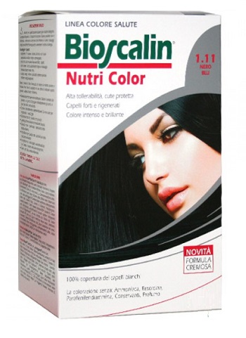 BIOSCALIN NUTRI COLOR 1,11 NERO BLU SINCROB 124 ML - farmavitality.it