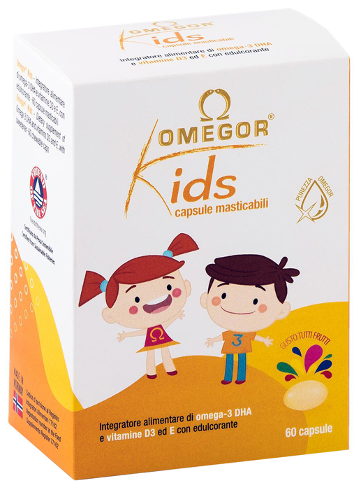 OMEGOR KIDS 60 CAPSULE MASTICABILI - farmavitality.it