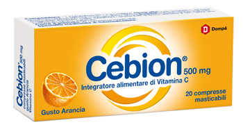 CEBION MASTICABILE ARANCIA VITAMINA C 500 MG 20 COMPRESSE - farmavitality.it