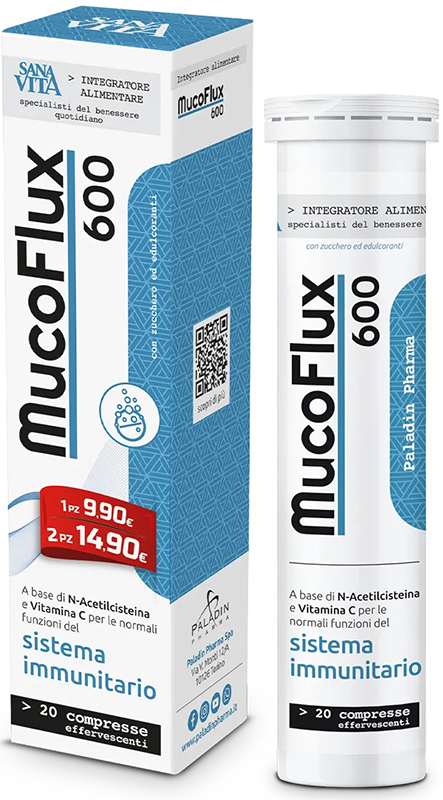 SANAVITA MUCOFLUX 600 20 CAPSULE EFFERVESCENTI - farmavitality.it