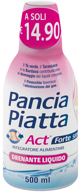 PANCIA PIATTA ACT FORTE DRENANTE LIQUIDO 500 ML - farmavitality.it