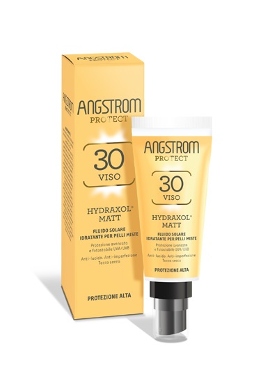 ANGSTROM PROTECT HYDRAXOL MATT FLUIDO SOLARE PROTEZIONE 30 PELLI MISTE 40 ML - farmavitality.it