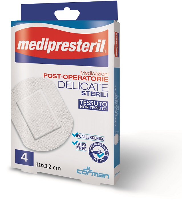 MEDICAZIONE POST OPERATORIA MEDIPRESTERIL DELICATA TNT 10X12CM 5 PEZZI - farmavitality.it