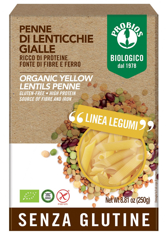 PROBIOS PENNE LENTICCHIE GIALLE 250 G - farmavitality.it